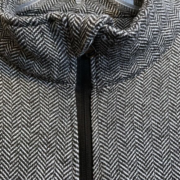 Marc New York Andrew Marc Jacket Women's SZ L Zip Up Black White Herringbone - Picture 8 of 16